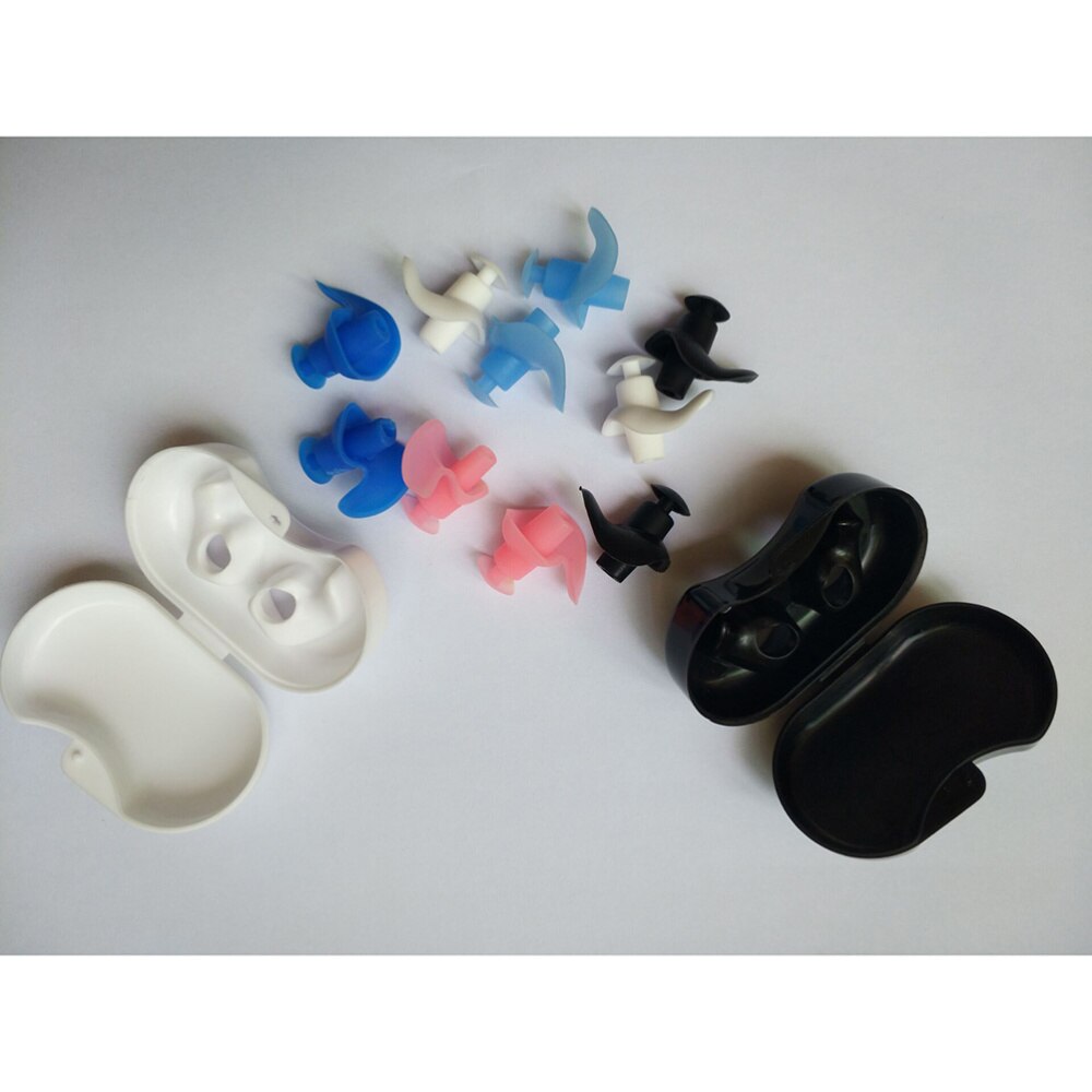 4 paar waterdichte, draagbare en duurzame oordopjes met paddestoelvormige structuur, waterdichte oordopjes voor zwemmen, kinderen