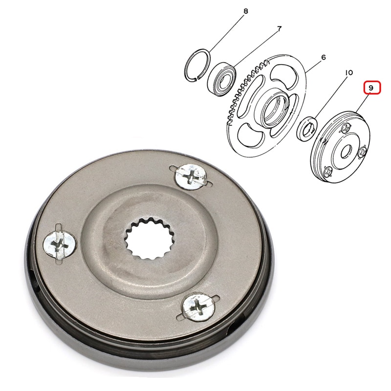 Envejs lejer starterkobling til yamaha breeze grizzly yfm yfa 125 yfm 125 yfa 125 05-08/  grizzly 125 04-13/  breeze 125 91-04
