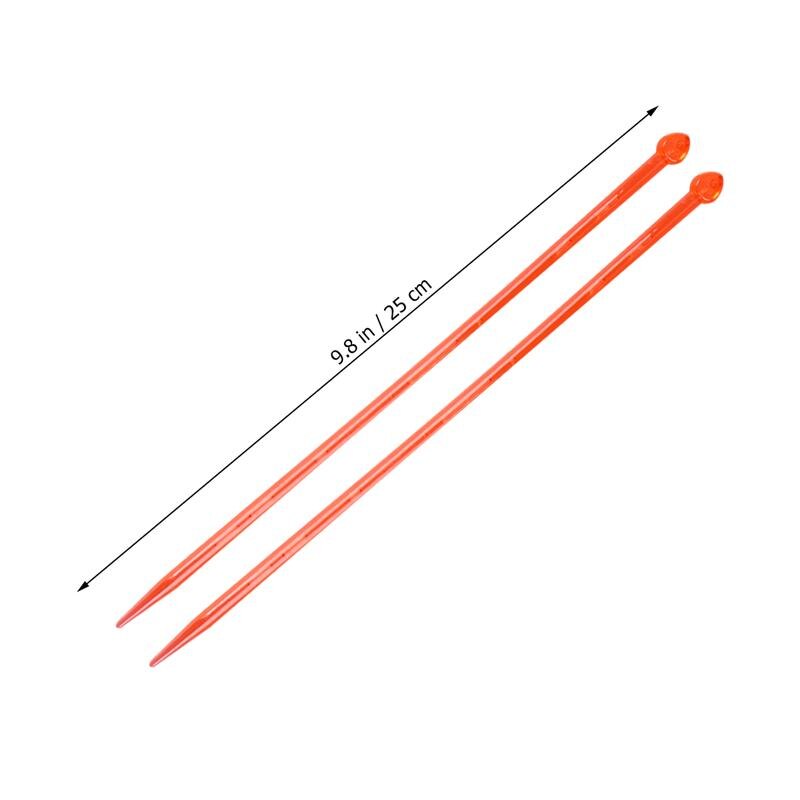 Lot de tiges à tricoter en acrylique, bâton à tricoter Durable, aiguille à tricoter à la main, outil pour pulls, foulards, couleurs assorties (25cm)