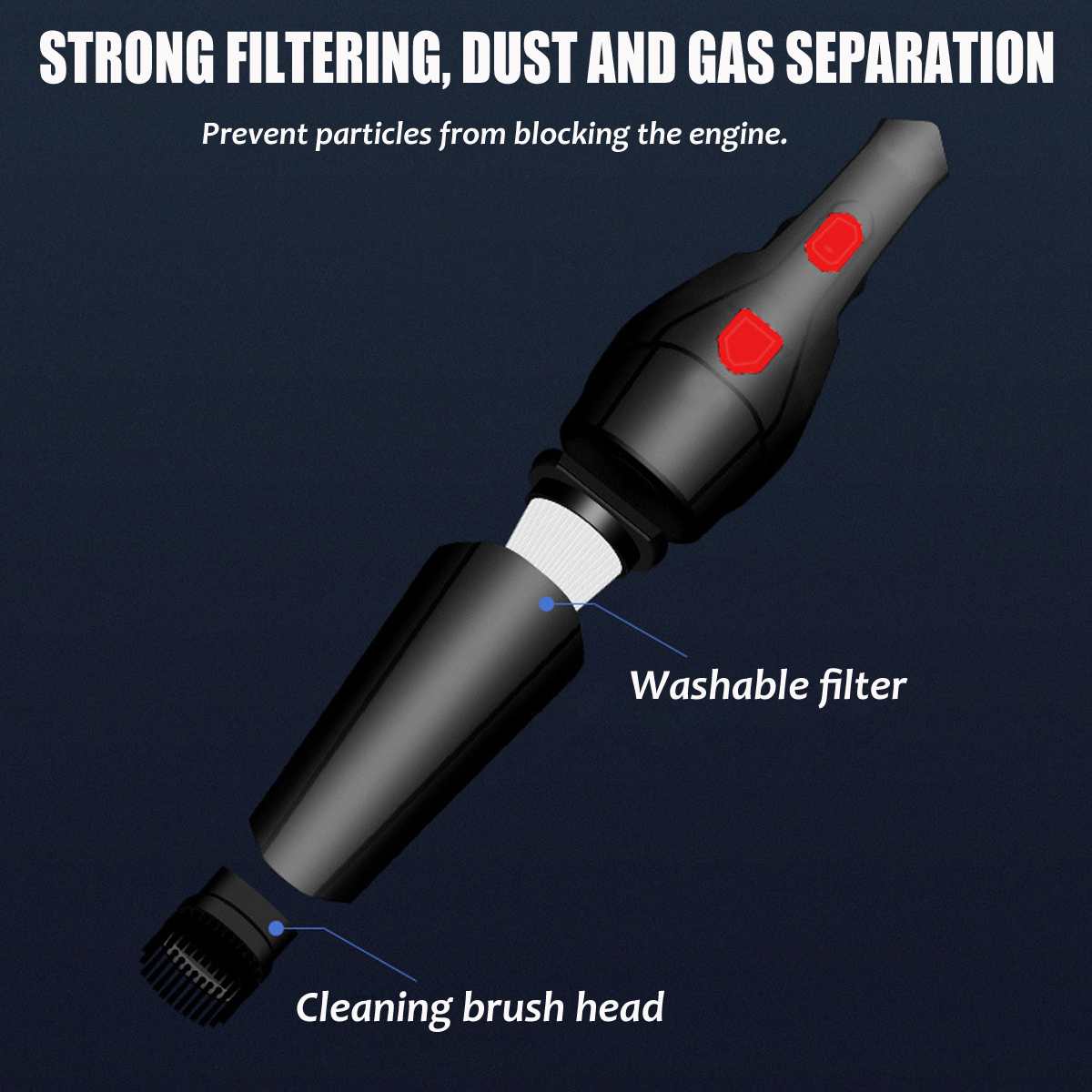 120W 5500/6500pa Strong Power Car Vacuum Cleaner Cordless Wet and Dry Dual Use Auto Portable Vacuums Cleaner For home Office