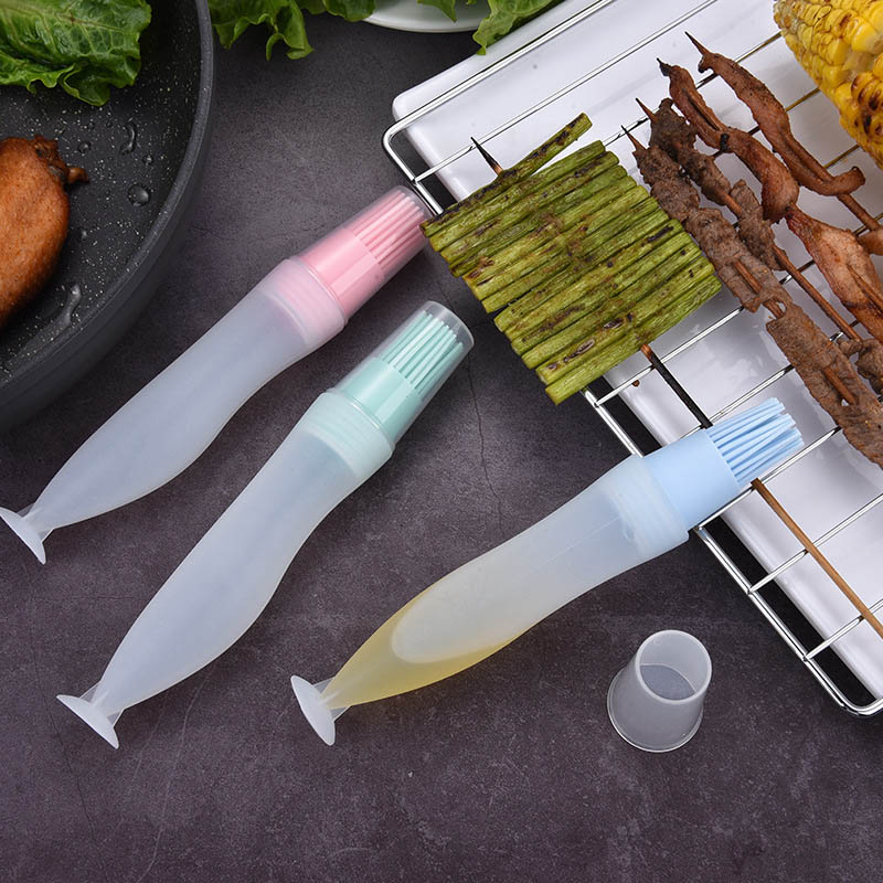 Brochas de silicona resistentes a la temperatura para batir barbacoa, brocha para botella de aceite, 1 Uds., accesorios para hornear, utensilios de cocina, utensilios para barbacoa