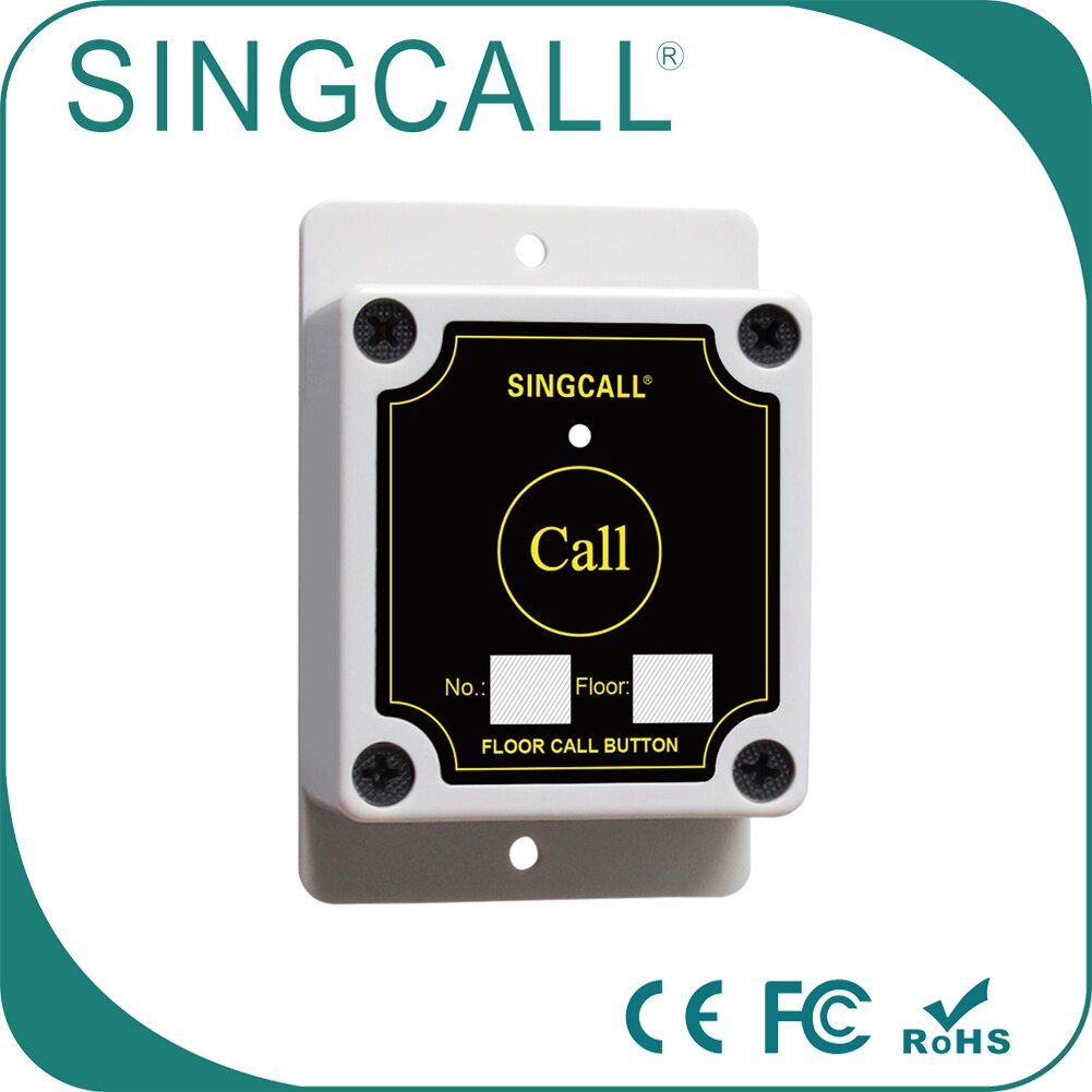 Singcall Draadloos Oproepsysteem Call Bell Voor Bouwplaats, Enkele Sleutel Touch Caller APE500