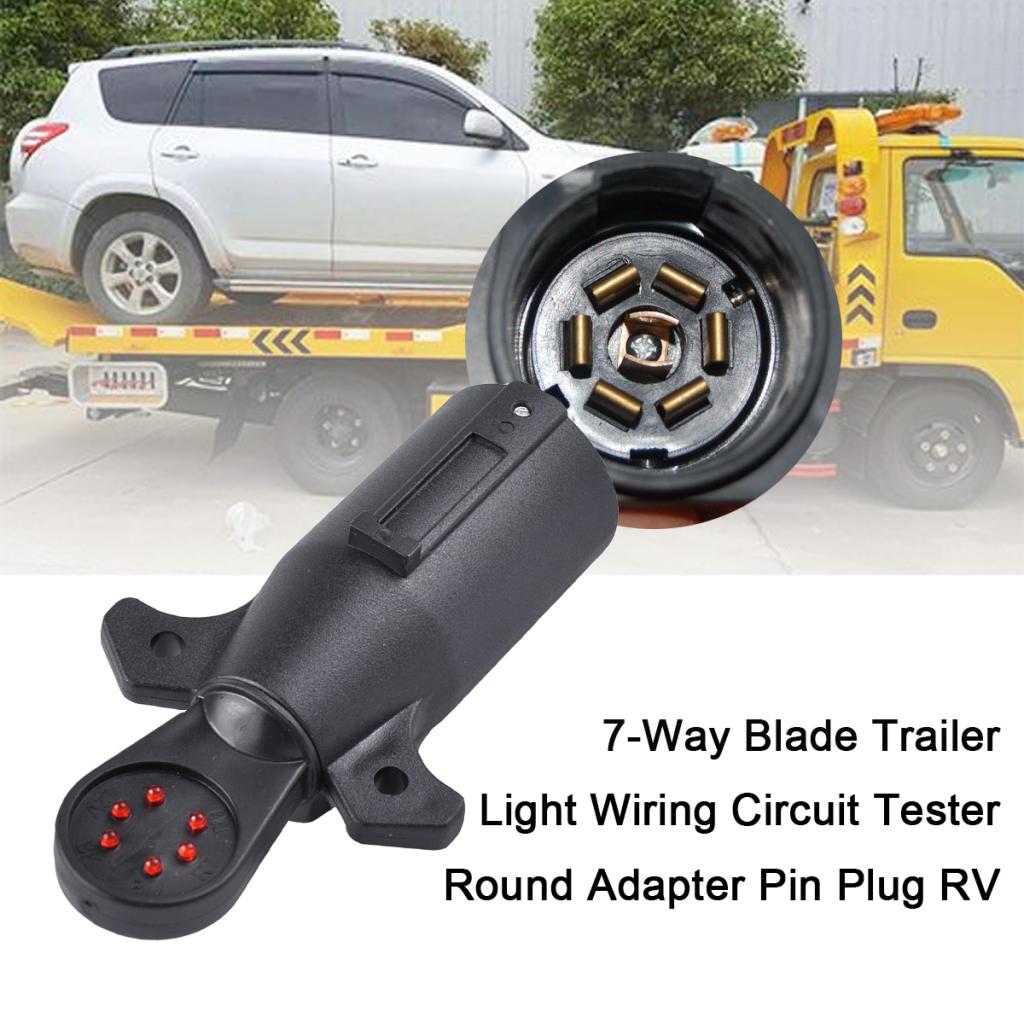 7-Way Trailer Light Wiring Circuit Tester Trailer Connector Sockets Tester