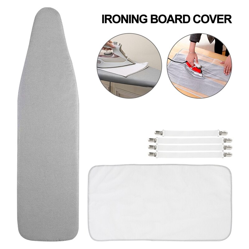 Reflective Ironing Board Cover Fits Large and Standard Boards Pads Resist Scorching and Elastic Edge Covers