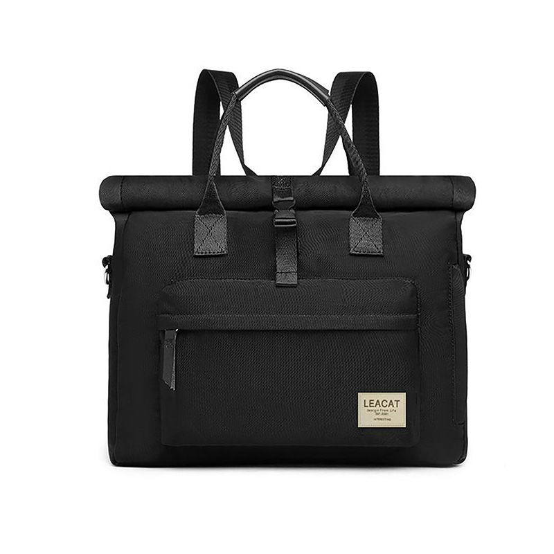 Women laptop backpack waterproof three way handbag for women Style portable 15 inch notebook backpack: black