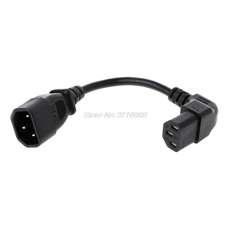 Male to Female C14 C13 PLug PDU Extension Power Cable Connector Right Angle Oct15 Whosale