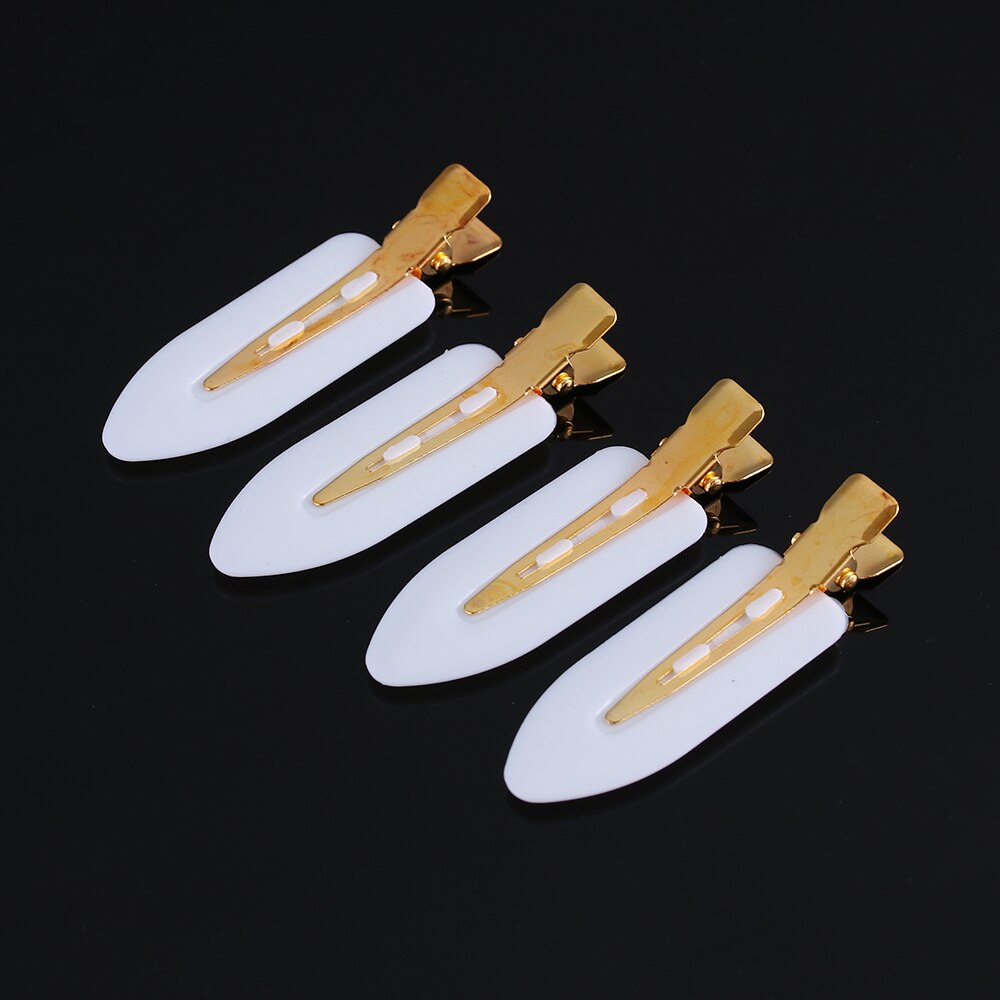 Clip de maquillaje sin costuras para mujer y hombre, pasador sin pliegue, pinza para el cabello sin curva, peluquería , estilismo, horquilla fija, 4 uds.