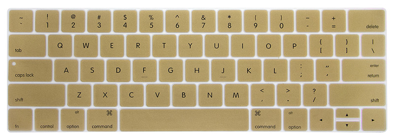 Keyboard Cover for MacBook Pro with Touch Bar 13" or 15" (A2159 A1989 A1990 A1706 A1707) Silicone Skin: gold