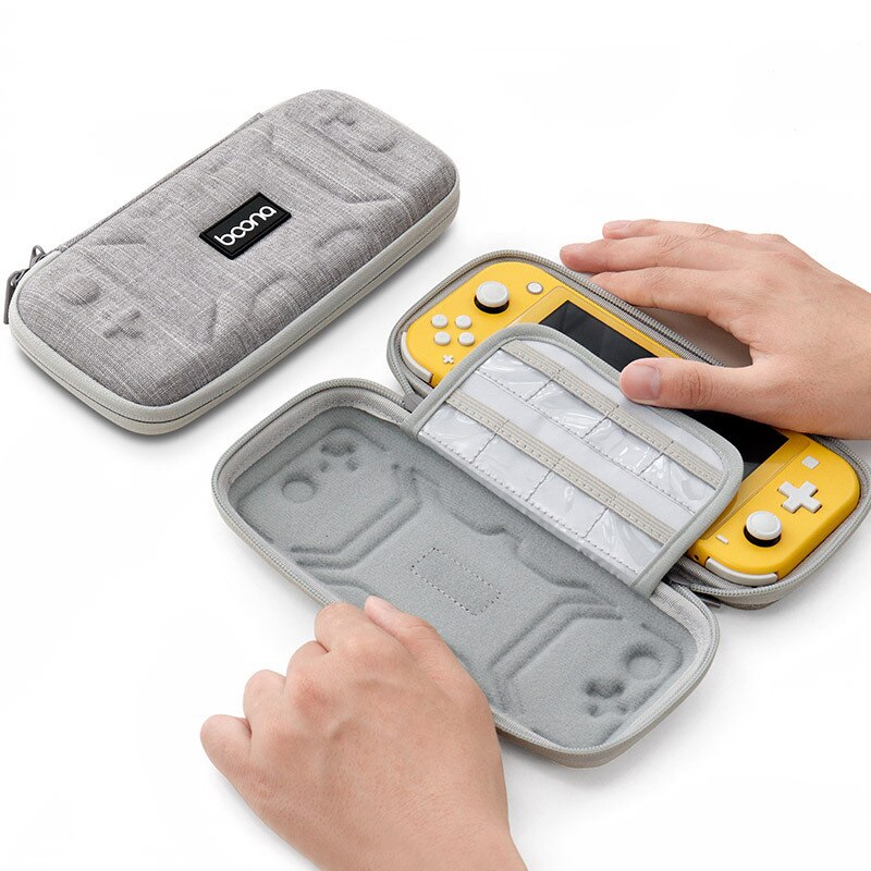 Opbevaringstaske til nintendo switch lite bærbar rejsebeskyttende eva klud hård skal til nintend switch lite etui 2 farver