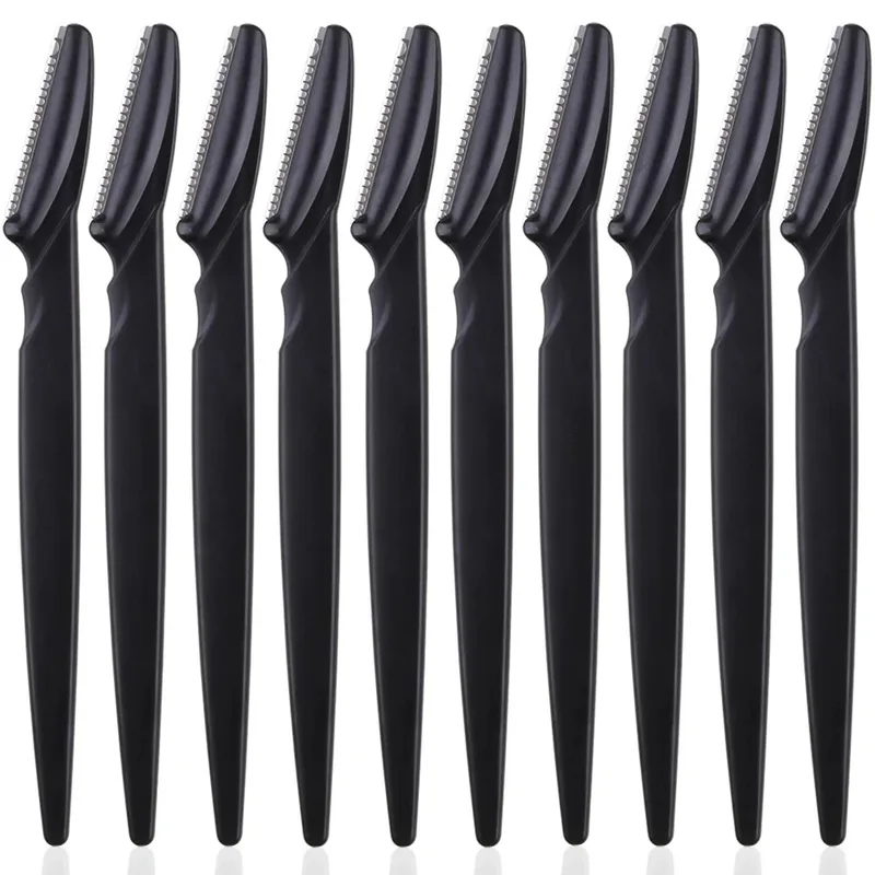 Wenkbrauw Trimmer Gezichtsscheerapparaat Draagbare Wenkbrauw Epilatie Ontharing Veiligheid Wenkbrauw Knippen Vrouw Make-Up Tools: Zwart & Zilver