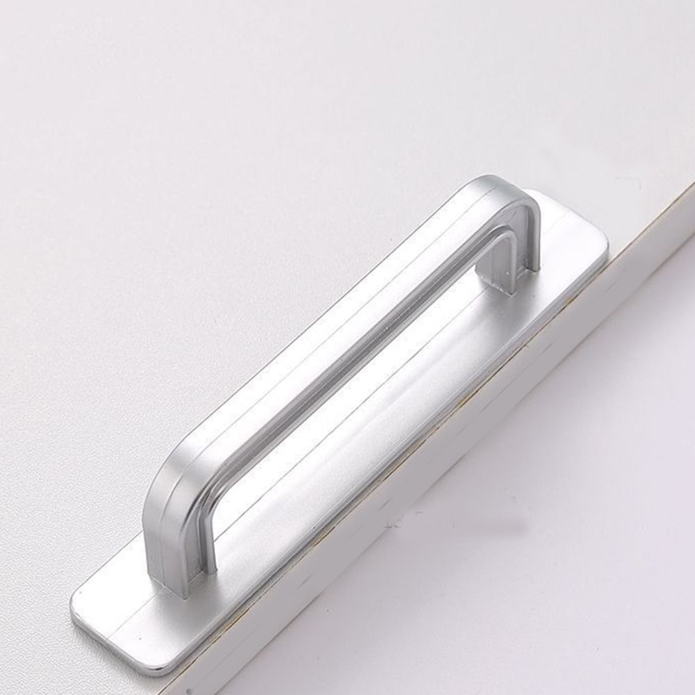Knobs Door Handle No punching Surface Mounted Door Pull Self-adhesive Push-pull Cabinet Handle Drawer: green
