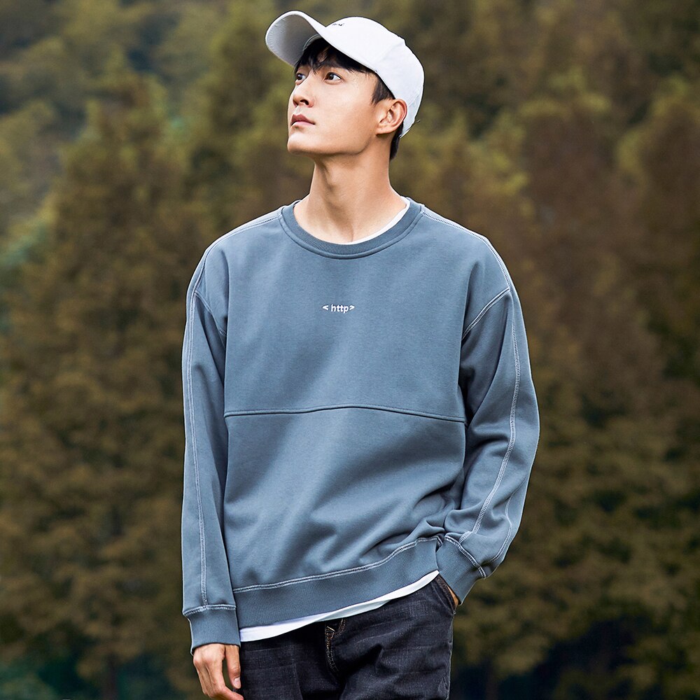 Pioneer camp oversized hættetrøje mænd vinter varm fleece 100%  bomuld afslappet mænds sweatshirts xys 002275