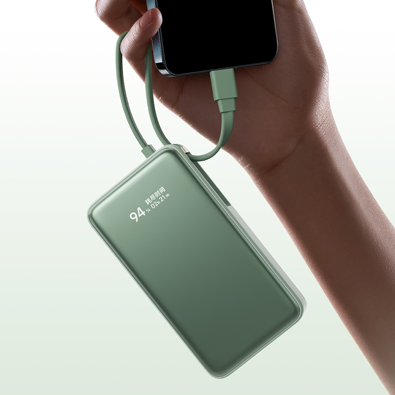 XIAOMI Power Bank 10000mAh 45W with Built‑in USB‑C Cable Two-way Fast Charge & LCD Display Portable Charger for iphone 16 15 pro