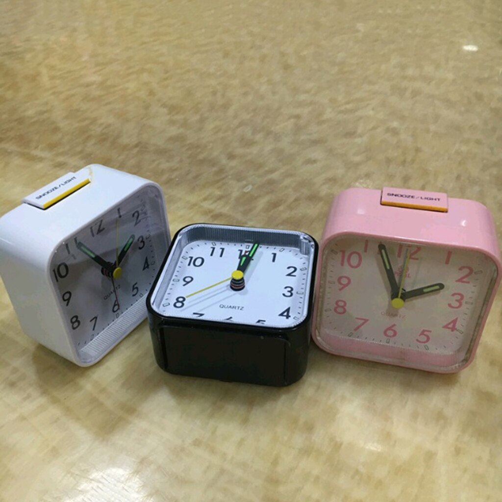 Horloge à Quartz analogique de voyage | Petite horloge de voyage, analogique, silencieux, Non scintillante, avec veilleuse, lumineux et silencieux, éclairé à la demande