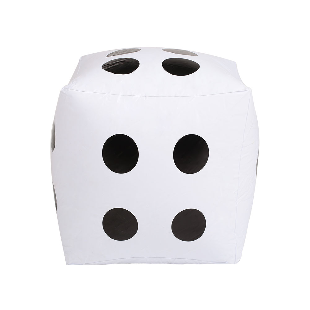 Aufblasbare 30X30 cm Riesen PVC Luft Würfel Anzahl Würfel Für Spielzeug Party Bar Spiel S: Weiß