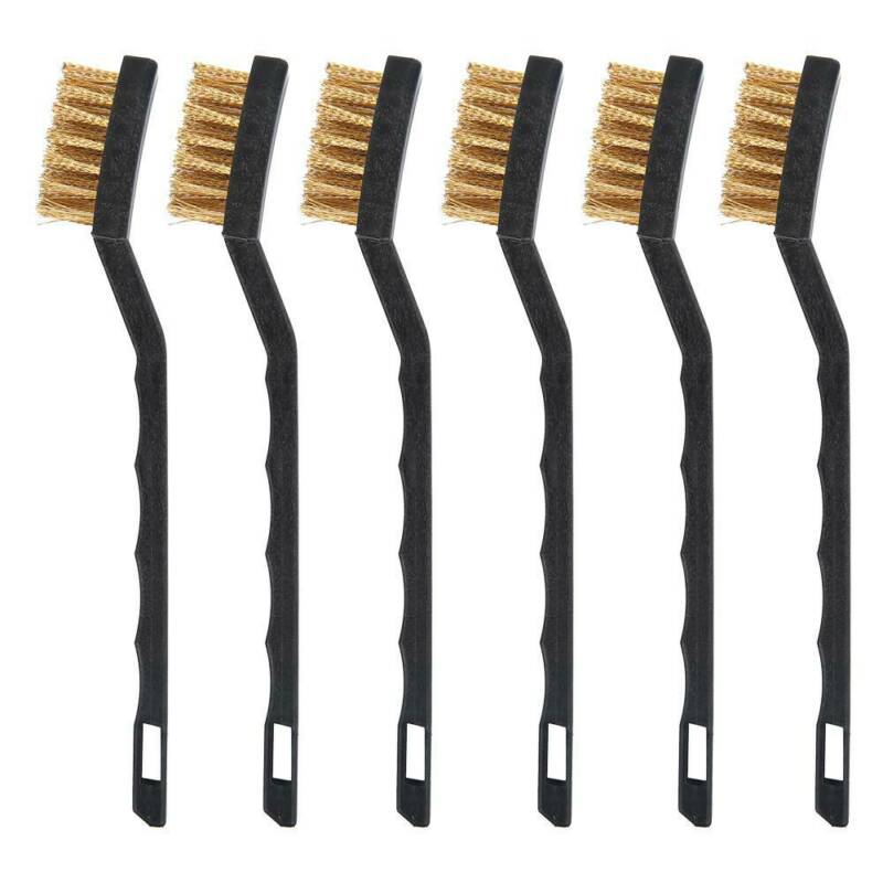 12pcs Cleaning Brushes Tool 7 inch Wire Brush Set Mini Micro Steel Brass Brush DIY Paint Metal Polishing Rust Remover