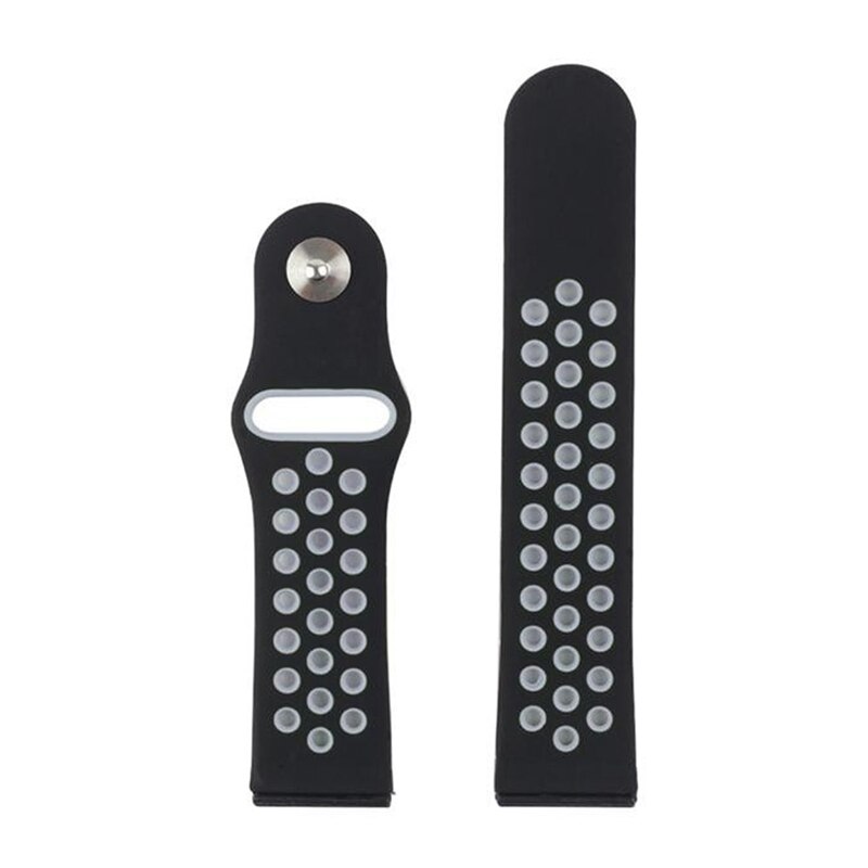 Silikonirannekehihna huami amazfit pace/stratos 2 2s/ samsung gear  s3 vyö xiaomi amazfit bip nuorisohihnalle: Musta harmaa / 22mm