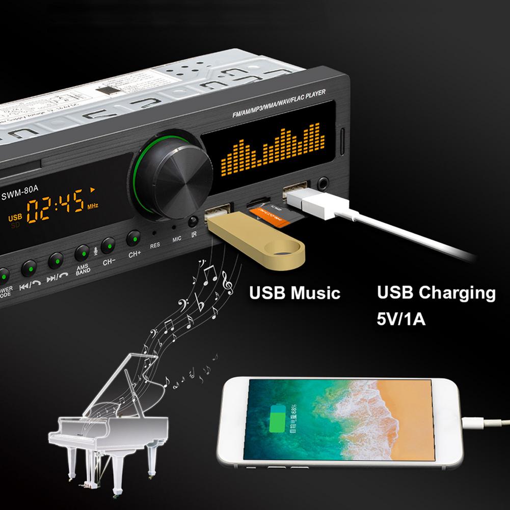 1 DIN Car Radio Car Stereo MP3 Player Bluetooth FM AM Autoradio Car Stereo Radio Remote Control Car MP3 Multimedia Player