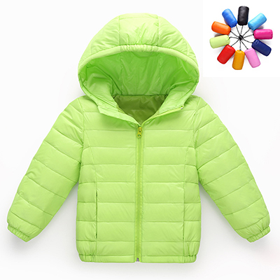 hiver garçons filles mince vers le bas coton manteau bébé enfants printemps automne doudoune enfants 3-11Y vêtements d'extérieur: Green / 5