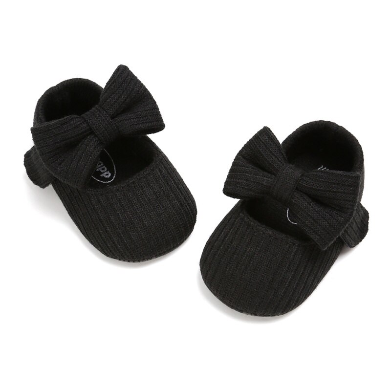 Leuke Herfst Meisje Anti-Slip Toevallige Wandelschoenen Boog Sneakers Zachte Zolen Eerste Wandelaars: B / 0-6M