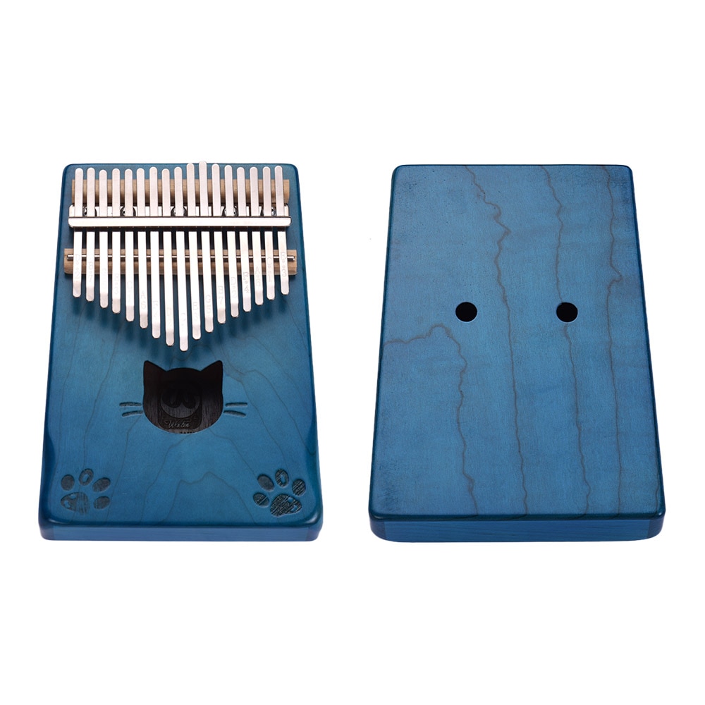 Kalimba Piano de 17 teclas, Piano de dedo de madera de arce Mbira con bolsa de transporte, martillo de afinación, Musical, alcancía, minipiano