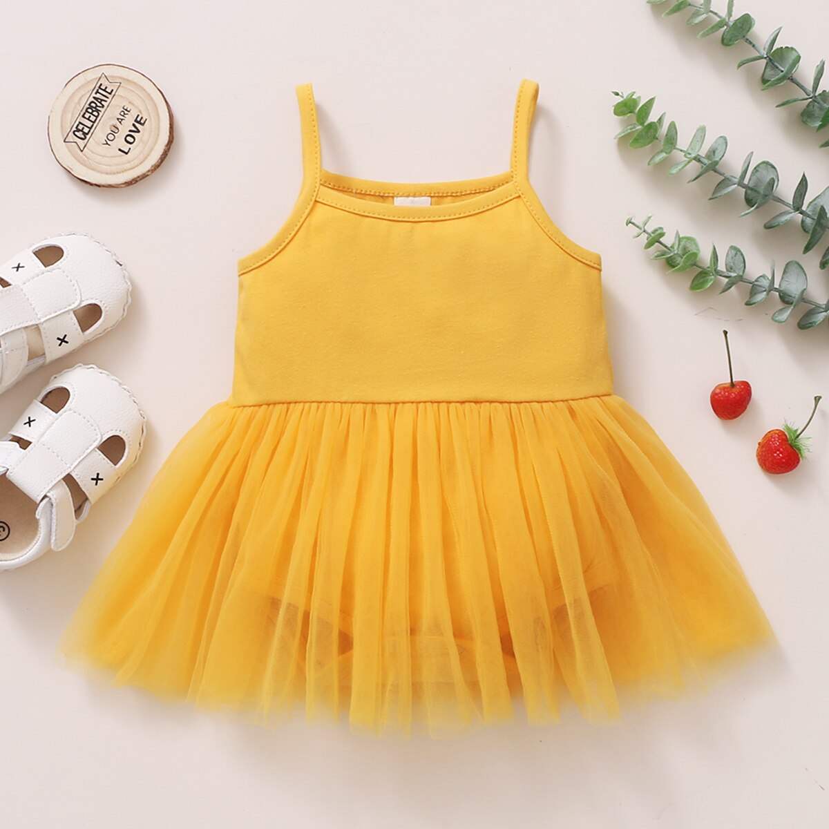 Baby Effen Kleur Romper, Zomer Baby Meisjes Zoete Stijl Mesh Splicing Mouwloze Jarretel Rokje Jumpsuit: 3 / 12m