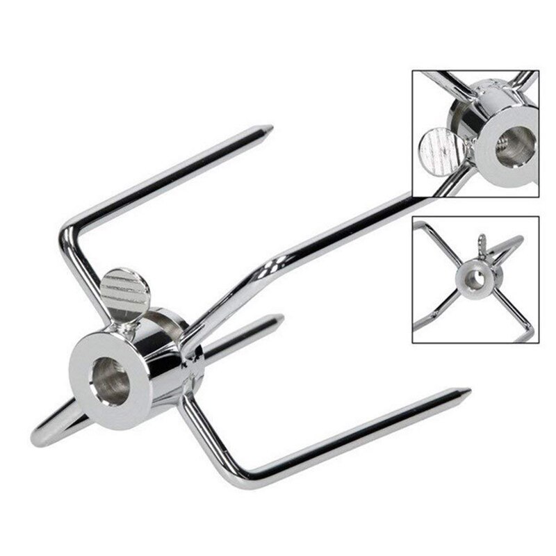 2pc/ sæt rustfrit stål grillgaffel grill rotisserie kødgafler multifunktionel kylling fiskekød stegt spyd grillgafler værktøj
