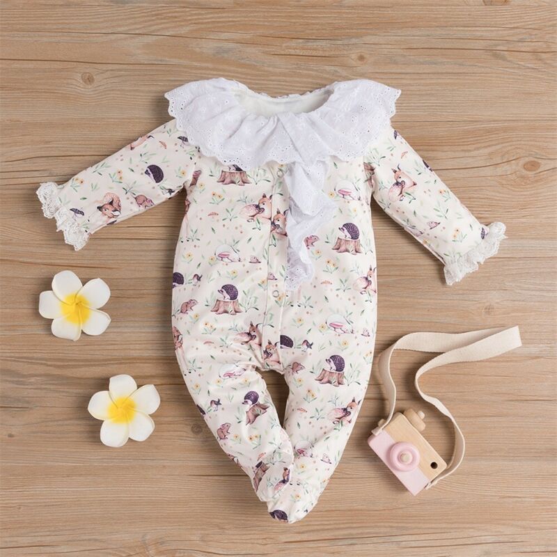 Newborn Infant Baby Girl Boy Footed Sleeper Romper Headband Clothes Outfits Set winter romper jumpsuit mamelucos invierno