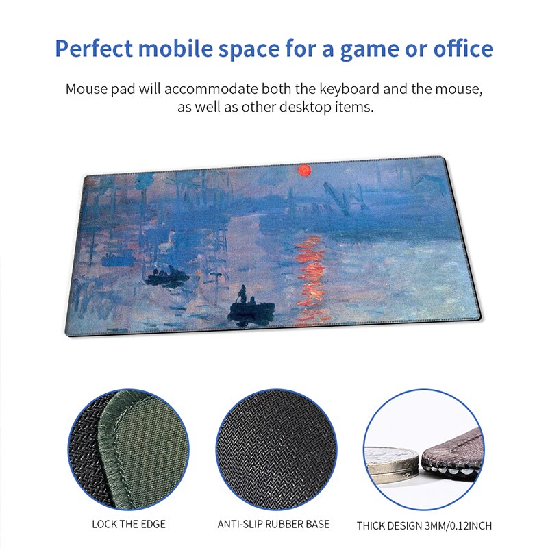 Spel Muismat Voor Kantoor En Thuis Met Anti-Slip Rubberen Basis Waterdicht Toetsenbord Pad Muismat