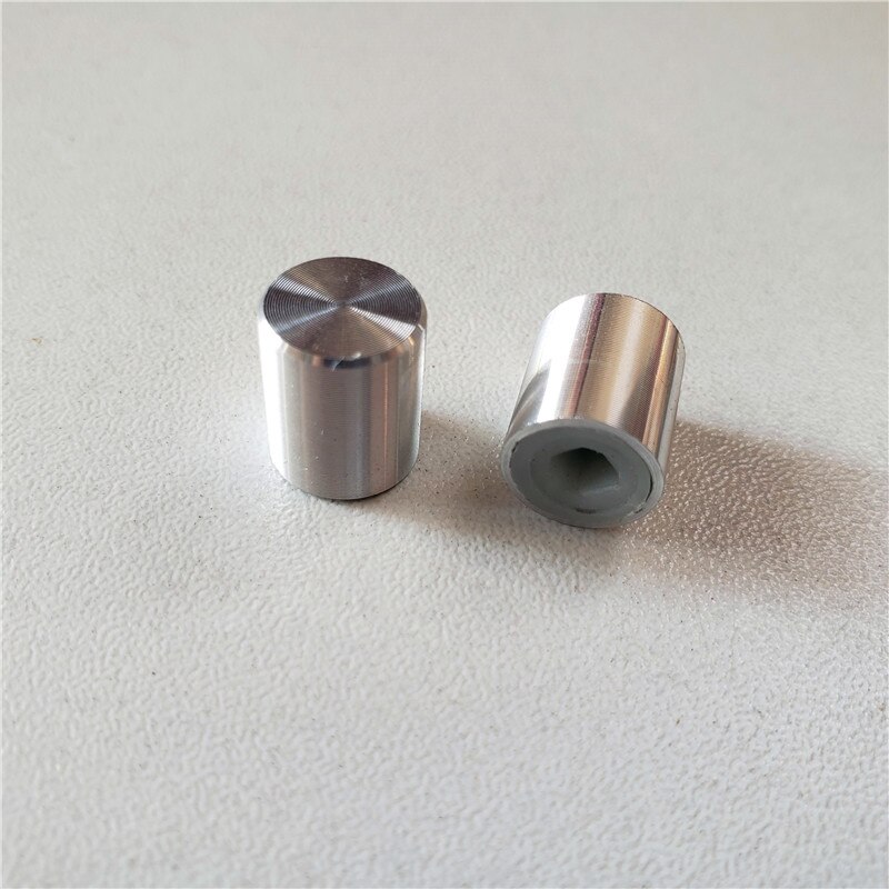 15 stk aluminium plasthette potensiometer knott 10*12.5*3.2mm bil knott bryter lys knapp lokk lys ta på mikro bryter