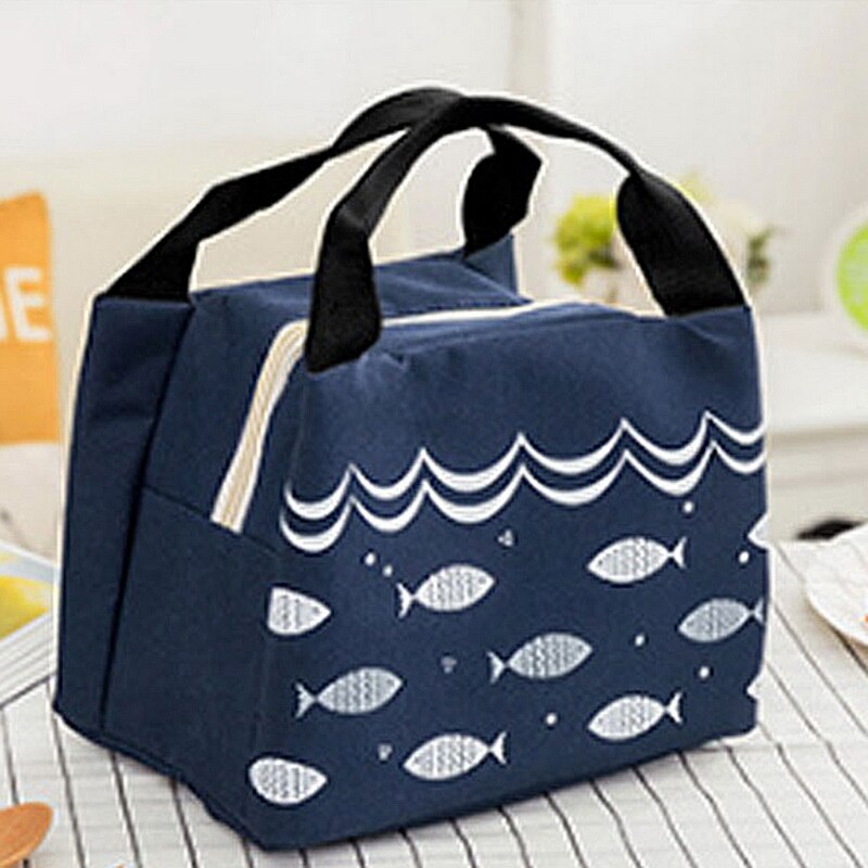 Bolsa de almuerzo portátil a prueba de agua bolsa de viaje con aislamiento térmico bolsa de viaje bolsa de almacenamiento de alimentos para Picnic: blue B