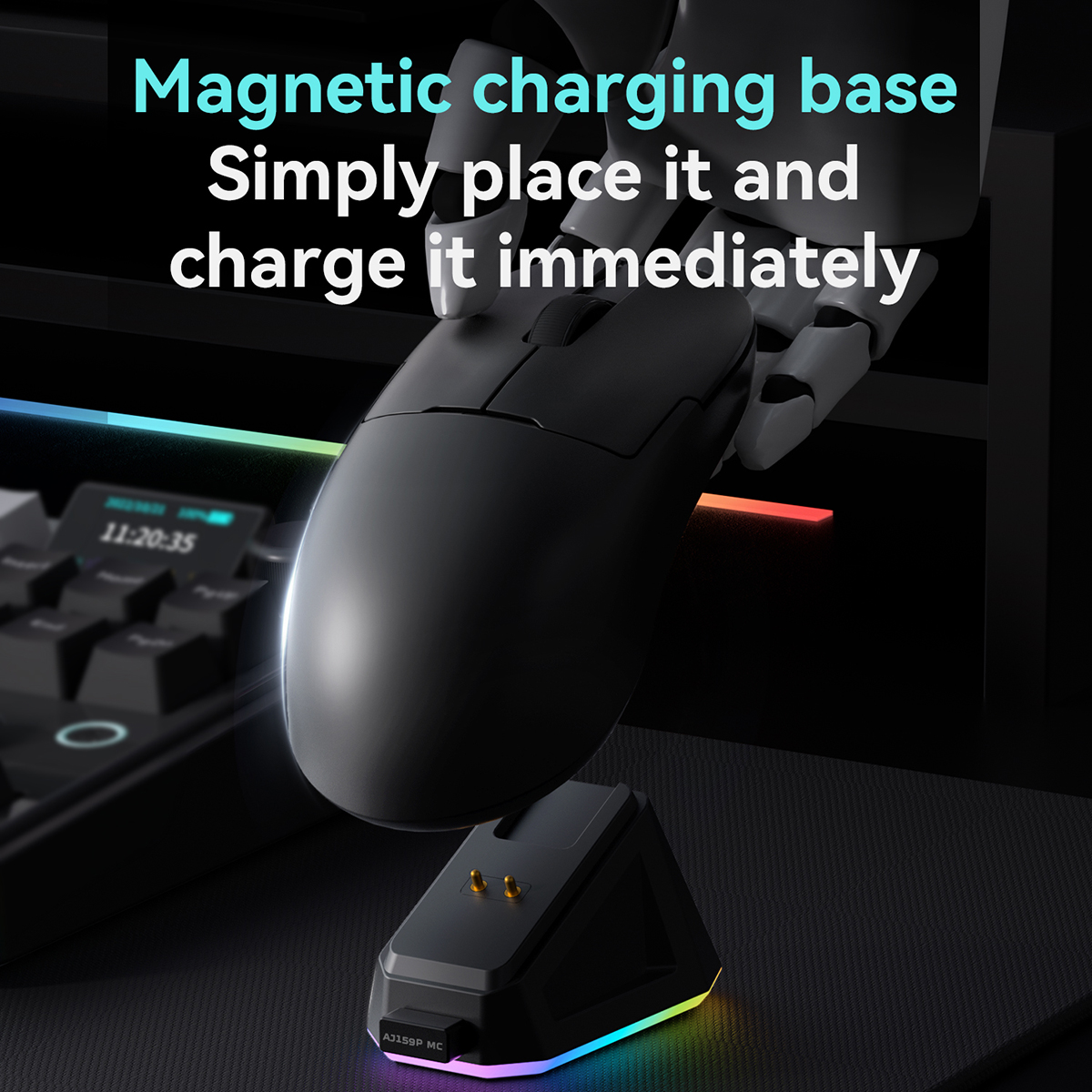 AJAZZAJ159PMC mouse, wireless gaming mouse, three-mode pixart PAW3311 lightweight e-sports gaming office