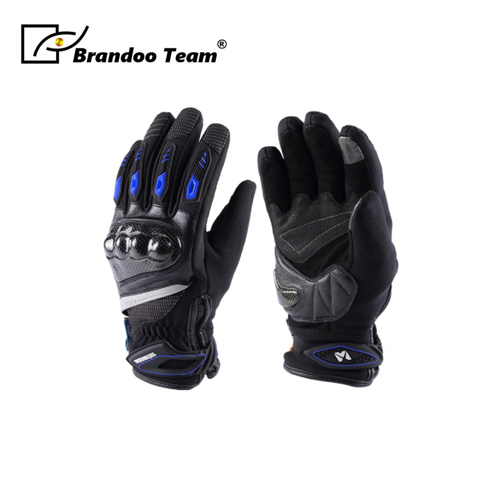 Kids Handschoenen Warm Volledige Vinger Motorhandschoenen Kind Moto Luvas Motocross Lederen Motor Guantes Kinderen Racing Moto Handschoenen: Blue / XS