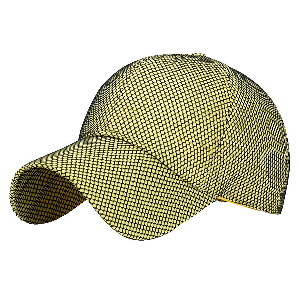 Heren Winter Baseball Caps Mesh Mode Effen Kleur Hoeden Verstelbare Golf Zonnehoed Voor Mannen Бейсболка Мужская Зимняя: YELLOW