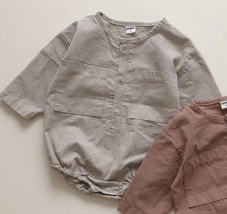 Autumn Baby Bodysuit Boys And Girls Long Sleeve Cartoon Print One-piece Jumpsuits Baby Girl Clothes 0-24M: gray / 9M