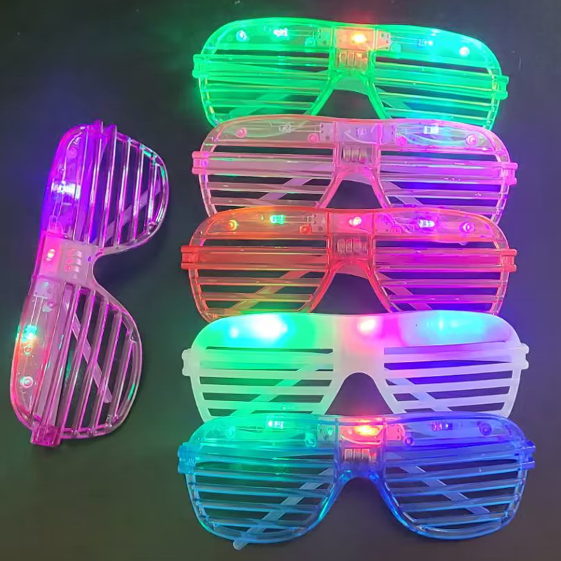 10/20/30/50 Pcs Glow in the Dark Led Glasses Light Up Sunglasses Party Favors Glow Glasses Adults Party Supplies: M / DEEP BLUE