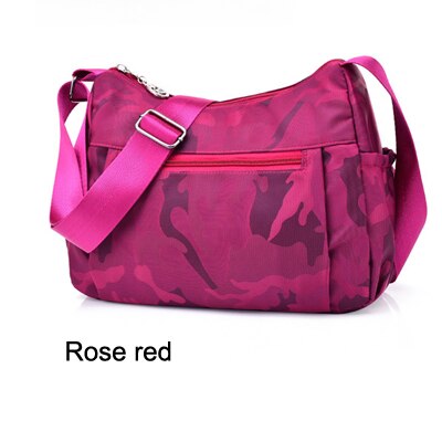 Tassen voor vrouwen Crossbody tassen voor vrouwen Goede waterdichte nylon Schoudertas vrouwen messenger bags ZK785: Rose red