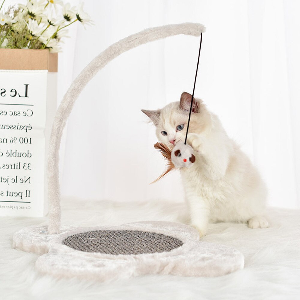 Cat Scratching Post Funny Tree with Soft Plush Cats Tower Funiture Toys Pet Pad Brush Furniture Scratch Mat Tree Toy