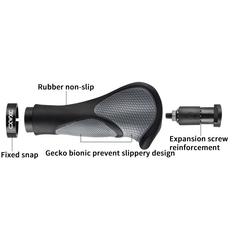 Ergonomic Bike Handlebar Grips 19mm Soft Rubber Non-Slip Grips Double Lock Comfortable Long Rides Suitable Road Bikes Bmx Mountain Perfect Cycling Enthusia