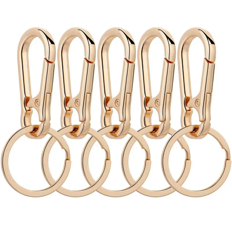 Metal Carabiner Clip Keychain Carabiner Shap Keyring Key Chain Ring Clip Holder Organizer for Home Car Keys Key Finder Women Men: camel