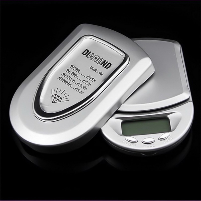 Draagbare Digitale Weegschaal 100/200/500G 0.01/0.1G Mini Pocket Backlight Gram Weegschaal Sieraden elektronische Weegschaal (Geen Batterij)