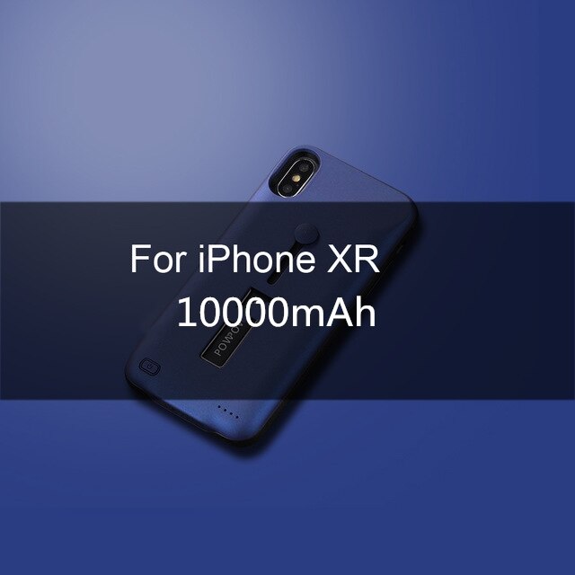 10000mAh Power Bank Für iphone 6 6s 7 8 Plus Batterie Ladegerät Fall Für iphone X XS Max XR Hoher kapazität power lade fall: Blue For iPhone XR