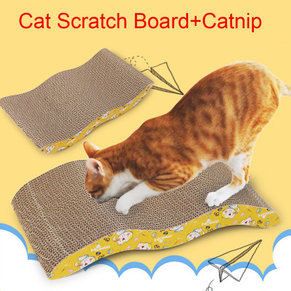 44 x 22cm stor kæledyrsofa kat skrabe bølgepap legetøj ridse sengepude til kattekat