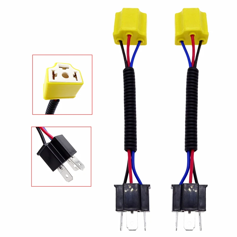 KIMISS KI07047 2 stuks bus van keramiek, koplamp, plug-adapter, sokkel