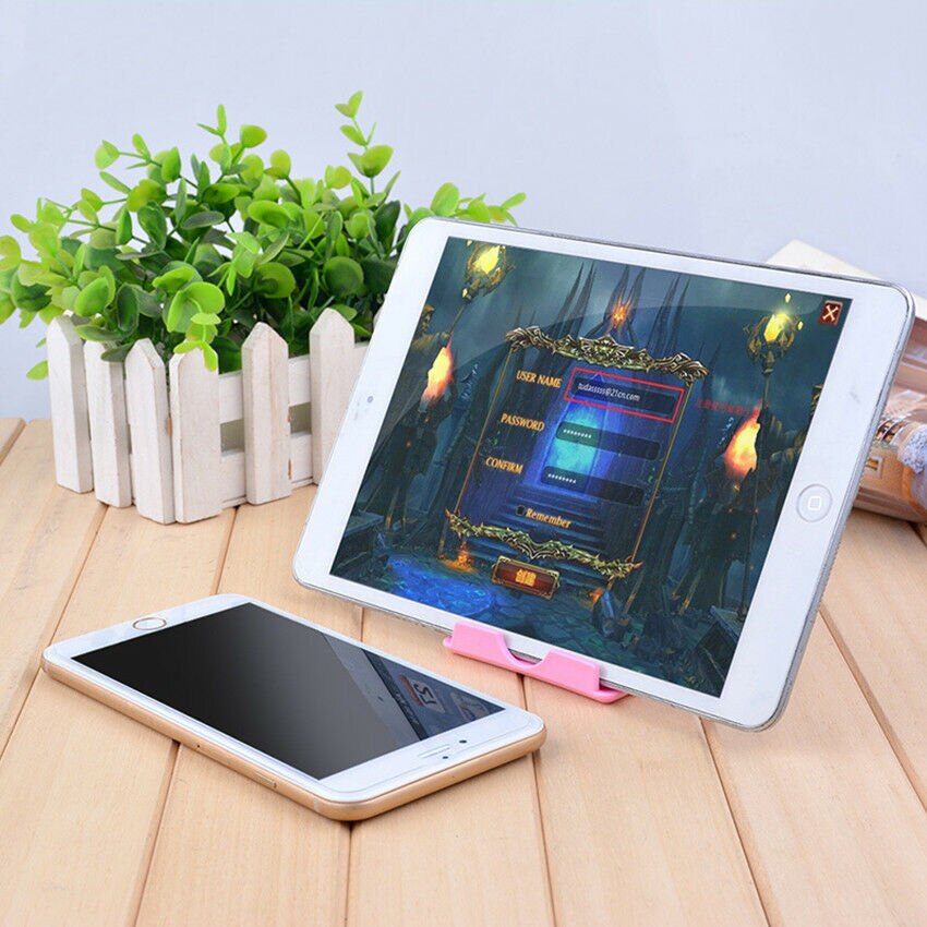 Universal Desktop Foldable Adjustable Angle Cell Phone Stand Holder for Tablet Mobile iPad Kindle iPhone Xiaomi Samsung