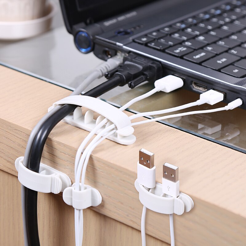Cable Organizer Nail-Free Data Cable Holder Wall Hook Cable Buckle Storage Seamless Wall-Mounted Multi-Function Cable Holder