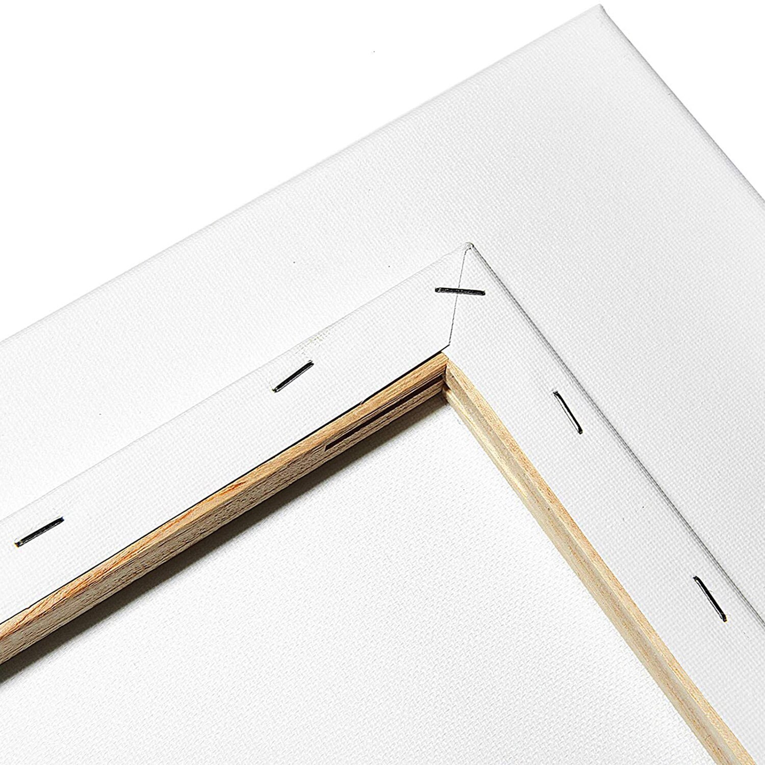 5 Pack, Stretched White Blank Canvas, Rectangular Canvas Boards for Painting, 100% Cotton Artist Acid Free Canvas Board