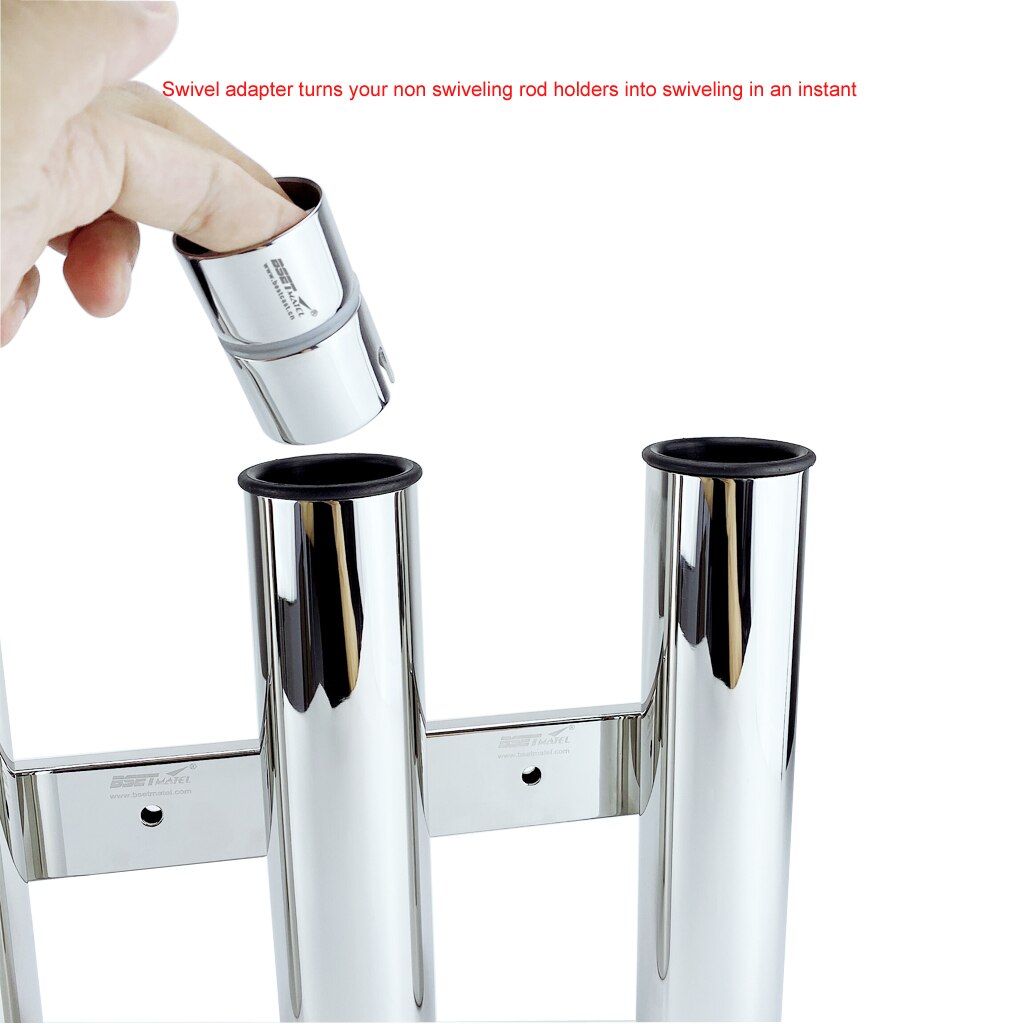 Marine Grade 316 Stainless Steel -In Swivel Gunnel Rod Holder Insert Rod Holder Adapter Fishing Rod Support Accessories