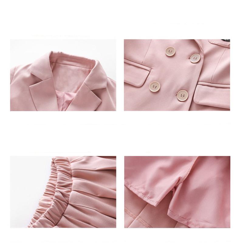 Mädchen Rosa Schuluniform Felsen Anzug Japanische Schuluniform Neue Zwei Stück Baby Mädchen Outfit Kleidung Teengage Anzug setzt