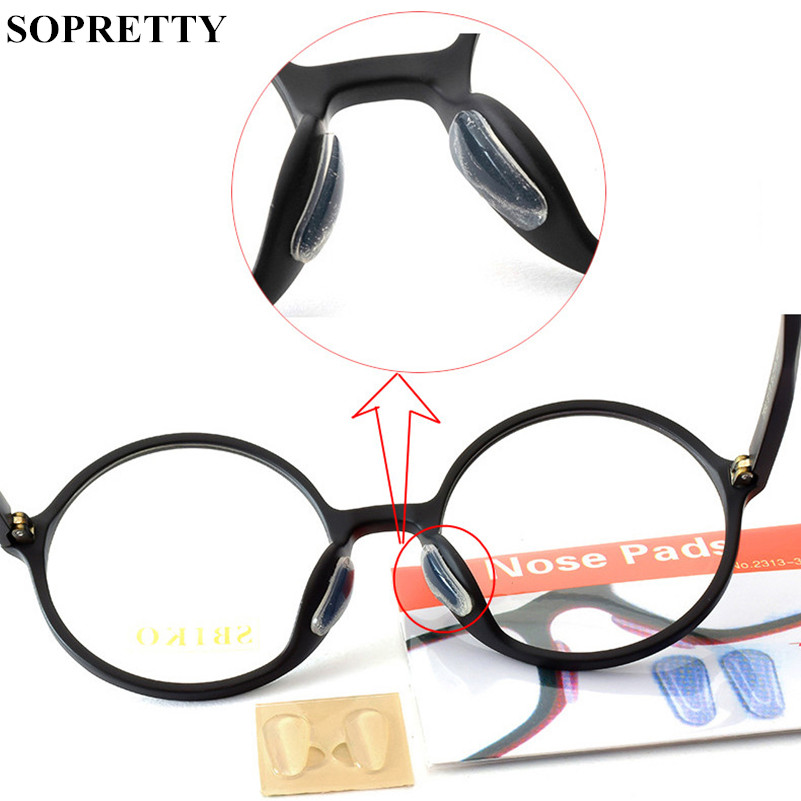 Clear Water Silicone Non-Slip Nose Pads for Glasses -Reading/Myopia/Presbyopia Glass/Goggles Stick Plate Anti-Skid Pad NP1